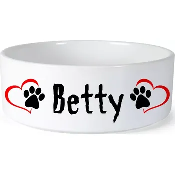 Miska pro psa Miska pro psa se jménem Betty (Keramická miska na krmivo pro psy)