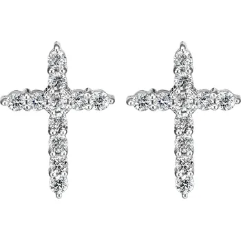 Náušnice Náušnice s diamanty Glittering Cross