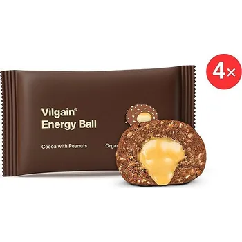 Sportovní výživa Vilgain Energy Ball BIO kakao s arašídovým máslem 4 x 30 g
