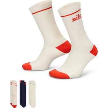 Dámské ponožky Vysoké bavlněné ponožky Nike EVERYDAY PLUS (3 PAIRS) béžová HV6864-902 - M | UK 9,5 | US 12