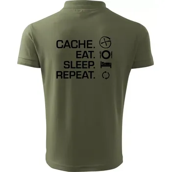 Pánská košile Eat sleep repeat Cache - Polokošile pánská Pique Polo 203 - 4XL ( Khaki )