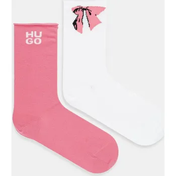 Pánské ponožky Ponožky HUGO 2P QS POP BOW CC W 2-pack růžová barva, 50543156 30X, vel. 35-38