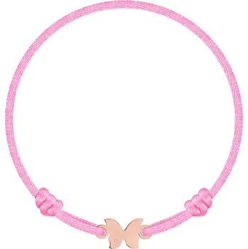 Náramek Dětský diamantový náramek se šňůrkou Butterfly