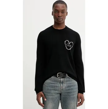 Pánský svetr Vlněný svetr ZADIG&VOLTAIRE pánský, černá barva, KMSW01793 99X, vel. M