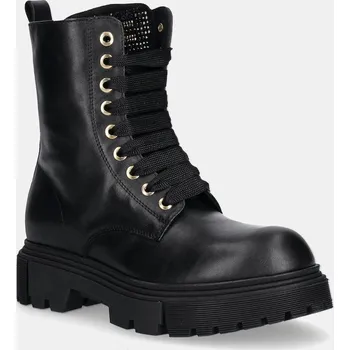 Dámské polobotky Dětské kožené workery Elisabetta Franchi F4A5.E0411 černá 99X, EUR 37