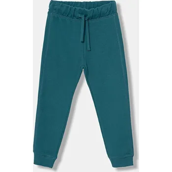 Chlapecké kalhoty Dětské bavlněné tepláky United Colors of Benetton 3J68CF058.G.Season.9BYA tyrkysová 69X, vel. 140