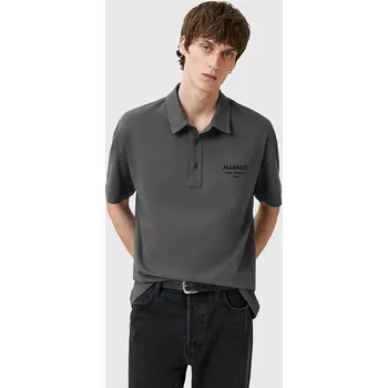 Pánské tričko Bavlněné polo tričko AllSaints XANDER M071PC šedá 90X, vel. XL
