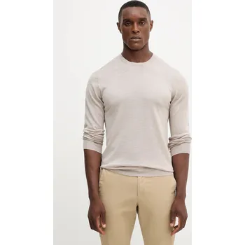 Pánský svetr Vlněný svetr Hackett London pánský, béžová barva, HM7000006 01X, vel. L