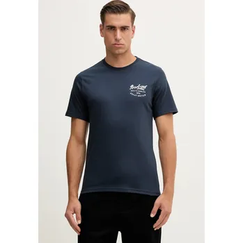 Pánské tričko Bavlněné tričko Barbour pánské, tmavomodrá barva, s potiskem, MTS1347 59X, vel. M