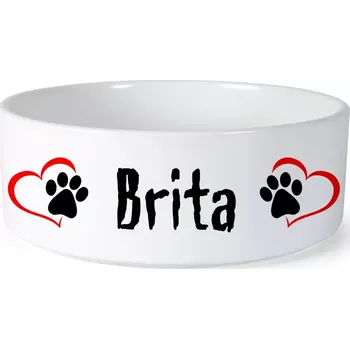 Miska pro psa Miska pro psa se jménem Brita (Keramická miska na krmivo pro psy)