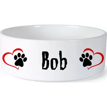 Miska pro psa Miska pro psa se jménem Bob (Keramická miska na krmivo pro psy)