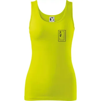 Dámské tričko Queen of hearts - Dámské tílko - S ( Limetková )