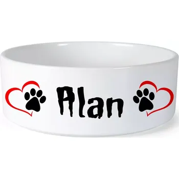 Miska pro psa Miska pro psa se jménem Alan (Keramická miska na krmivo pro psy)