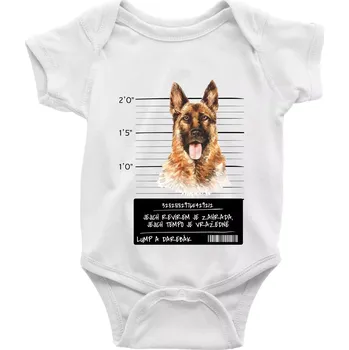 Kojenecký body Lump a darebák - Německý ovčák - Body kojenecké s krátkým rukávem - Krátký r. 12-18 měs ( Bílá )