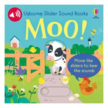 První čtění Slider Sound Books Moo! (Ailie Busby)(Leporelo)