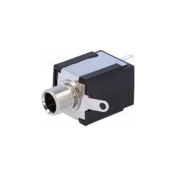 Elektrická zásuvka Zásuvka Jack 6,3mm stereo přímý do panelu 10mm