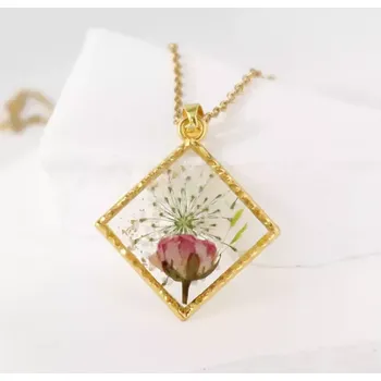 Náhrdelník Náhrdelník s pravými květy – kolekce Florea Peony