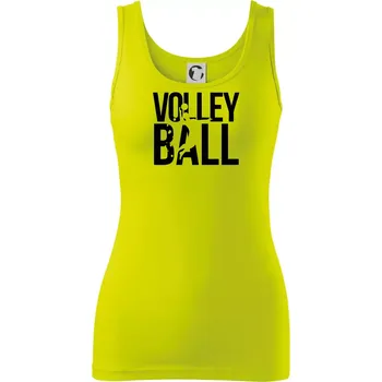 Dámské tričko Volleyball nápis - Dámské tílko - L ( Limetková )