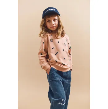 Chlapecká mikina Dětská bavlněná mikina Liewood Thora Printed Sweatshirt LW20357.9BYA oranžová 24X, vel. 134-140