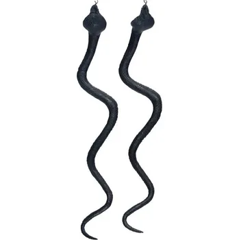 Karnevalový kostým Had černý 34cm 2ks