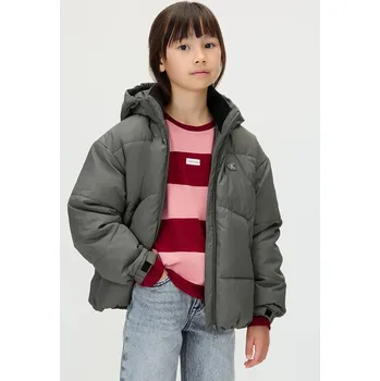 Chlapecká bunda Dětská bunda Calvin Klein Jeans IG0IG02056.9BYA šedá 09X, vel. 140