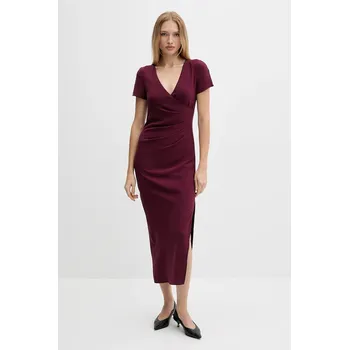 Dámské šaty Šaty Armani Exchange vínová barva, maxi, přiléhavé, XW000665 AF10872 XW000665.AF10872 83X, vel. 36