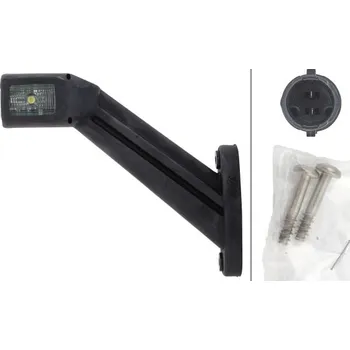 Přídavný světlomet Světlo poziční - tykadlo dlouhé zkosené LED, 12/24V, 50cm kábel,HELLA, pravá