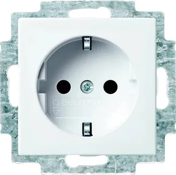 Elektrická zásuvka Busch-Jaeger vestavná zásuvka s ochranným kontaktem Busch balance SI alpská bílá, 20 EUC-914, 1 ks