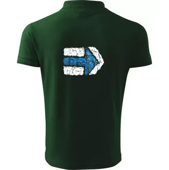 Pánská košile Párová turistická značka modrá - Polokošile pánská Pique Polo 203 - 4XL ( Lahvově zelená )