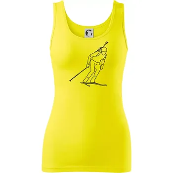 Dámské tričko Biatlonista skica - Dámské tílko - 2XL ( Citrónová )