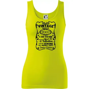 Dámské tričko Vintage Etiketa - 2007 - Dámské tílko - M ( Limetková )