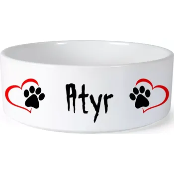 Miska pro psa Miska pro psa se jménem Atyr (Keramická miska na krmivo pro psy)