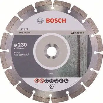 Pilový kotouč BOSCH Diamantový dělicí kotouč Standard for Concrete 230 x 22,23 x 2,3 x 10 mm 2608602200