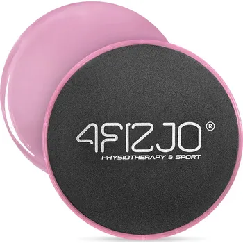 4FIZJO Posilovací slidery 4FIZJO RŮŽOVÁ|ČERNÁ