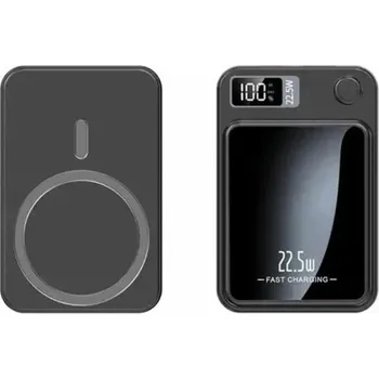 Powerbanka Magnetická bezdrátová powerbanka 100000 mAh 22W Rychlonabíječka Přenosná baterie s adaptérem pro iPhone Samsung Huawei 96 x 65 x 15 mm černá