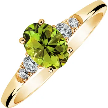 Prsten Prsten s diamanty a peridotem Melisandra