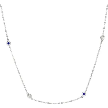 Náhrdelník Náhrdelník s diamanty a safíry Dots