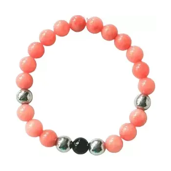 Náramek Barevný náramek z malajského růžového nefritu | Energetický mix