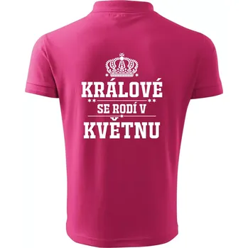 Pánská košile Králové se rodí v květnu - Polokošile pánská Pique Polo 203 - XL ( Purpurová )