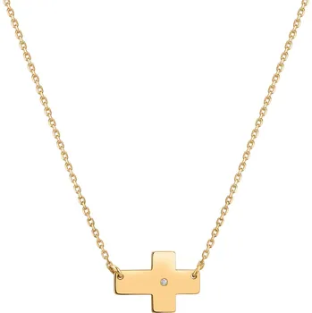 Náhrdelník Náhrdelník s diamantem Cross of Devotion