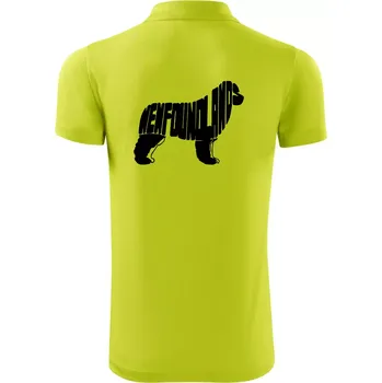 Pánská košile Novofundlandský pes - nápis v tělě - Polokošile Victory sportovní (dresovina) - 3XL ( Limetková )