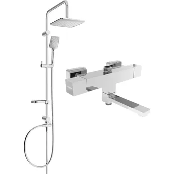 Sprchový set MEXEN/S - Sven sprchový sloup včetně sprchové termostatické baterie Cube, chrom 77910262-00