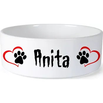 Miska pro psa Miska pro psa se jménem Anita (Keramická miska na krmivo pro psy)