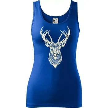 Dámské tričko Jelen kresba - Dámské tílko - XL ( Královská modrá )