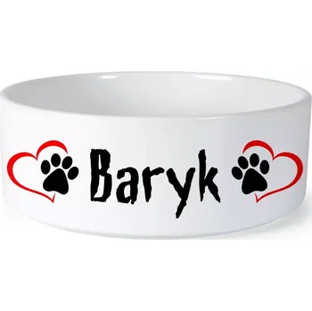 Miska pro psa Miska pro psa se jménem Baryk (Keramická miska na krmivo pro psy)