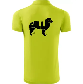 Pánská košile Border kolie písmo v těle - Polokošile Victory sportovní (dresovina) - XL ( Limetková )