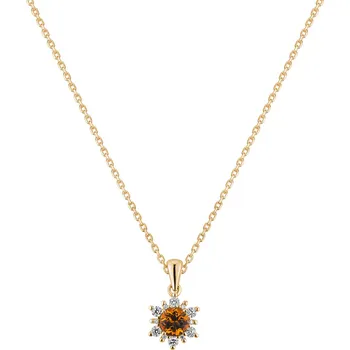 Náhrdelník Přívěsek s diamanty a citrínem madeira Fancy Fairytale