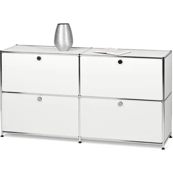 Koupelnový nábytek 652251 - Tchibo - Odkládací skříňka »Cn3« se 4 výklopnými dvířky - barva: bílá