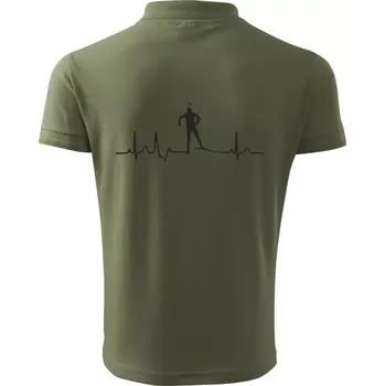 Pánská košile EKG biatlon - Polokošile pánská Pique Polo 203 - M ( Khaki )