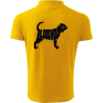 Pánská košile Bloodhound nápis v těle - Polokošile pánská Pique Polo 203 - 4XL ( Žlutá )